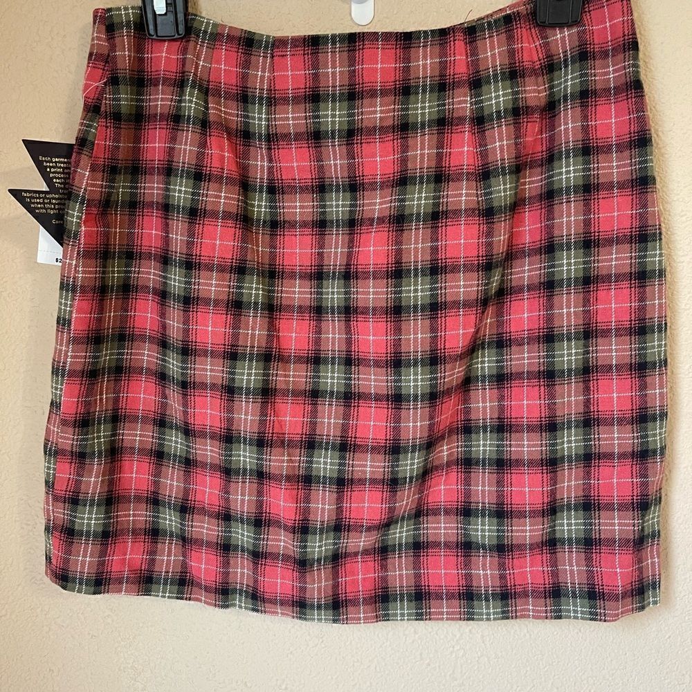 ❤️Junkfood Red Plaid Tartan Mini Skirt Sz9